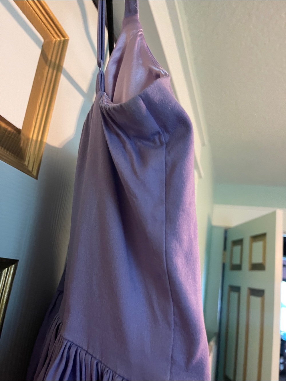 Pinup Couture Lilac Jenny Dress |Corset-type bodice, pockets, Full, Gather Skirt - Picture 5 of 7